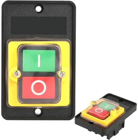 Interruptor de botón, Ka0-5 Botón De Control De Alimentación De Doble Posición, KAO-5 Botón Interruptor Trifasico Para Controlar Equipos Mecánicos, Autoblocante(380V 10A)