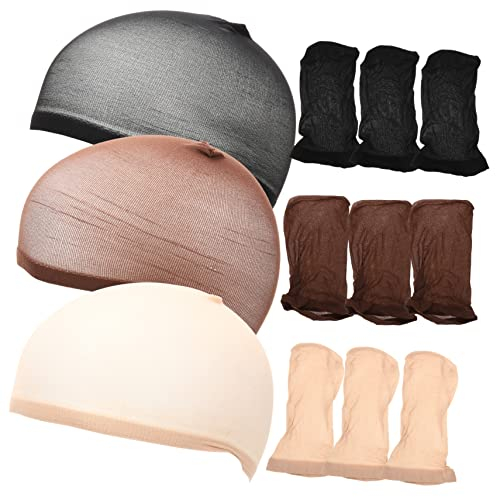 FRCOLOR 18stücke Nylon Haarnetz Für Perücken Atmungsaktiv Und Dehnbar Für Damen Und Hautfarbe Und Kaffee Vielseitig Für Partys Und Besondere Anlässe
