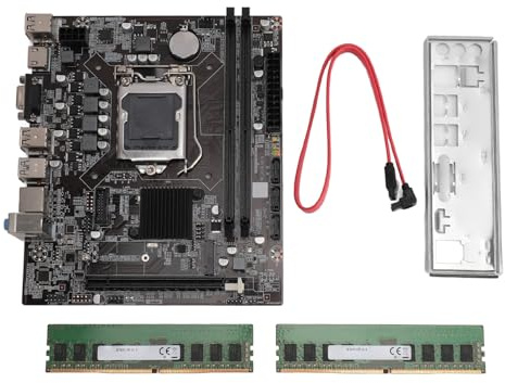H110 Gaming-Motherboard, LGA 1151 MATX Dual Channel DDR4-Speicher, PCIe 3.0X16, SATA3.0, HDMI, VGA, M.2-Port, (mit 2 Stück 8 GB Speicherstreifen)