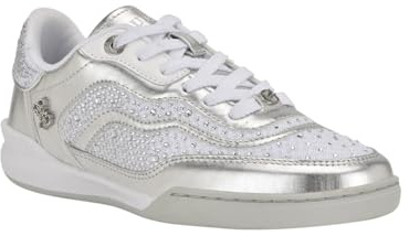 GUESS Damen Pritie Sneaker, Silver Rhinestone 040, 40 EU