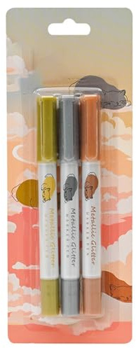 3 unidades lápiz de retoque metálico de doble cara secado rápido para hacer tarjetas, álbumes de recortes, pintura sobre piedra, metal, tela, madera