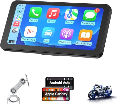 Spedal CL871 6.25 Moto CarPlay & Android Auto Moto Schermo, Corpo Intero Impermeabile, Navigazione GPS per Moto, Bluetooth, Siri / G00gle Assistant