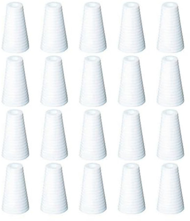 Muuoeou Lot de 20 boutons de tirette de store vénitien, support de cordon blanc, pendentif de cordon blanc, extrémité orientée vers le bas, pendentif de cordon de store pour