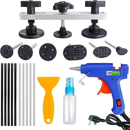 Uolor Car Dent Repair Tool Kit, Paintless Auto Dent Remover Puller Dent Removal Tools for Automobile Motorcycle Body Ding Hail Dent Repair