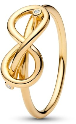 PANDORA Damenring Unendlichkeitsknoten Goldfarben 163759C01