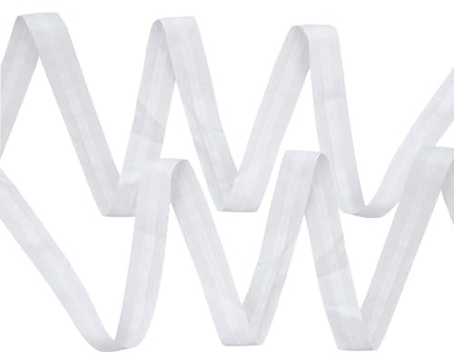 FangBoJie Gardinenband Kräuselband, 28m*2.5cm Vorhangband Polyester, Überschrift Band für Gardine Haken, Vorhang Faltenband,Universalband Weiß Gardinen, Gardinen Kräuselband zum Aufnähen