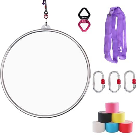 Aerial Fitness Reifen, Single Point Mini Hoop für Home Workout und Zirkus Training, Edelstahl