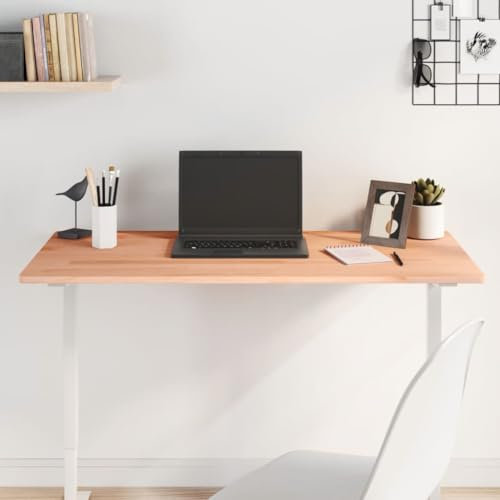 Schreibtischplatte aus massivem Buchenholz, 100 x 50 x 1,5 cm, Ersatztischplatte für Arbeit oder Büro, langlebige Schreibtischoberfläche, ideal zum Schreiben oder Basteln