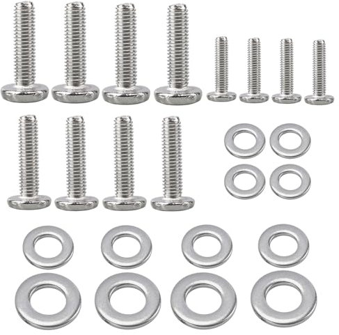 24 Pcs Universal TV Mounting Hardware Kit, m4/m6/m8 Screws, TV-Stand Screw Stainless for TV and Monitor Mounts Bracket Fixing Stainless Steel Screws Washers, Monitor Mounts Bracket Fixing