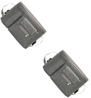Kisangel 2 Piezas Bolsa Multifuncional para Cochecito de Organizador de y Botellas Saco Colgante de Gran Capacidad Color Gris