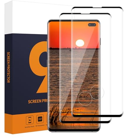 Carantee 2 Stück Schutzfolie für Panzerglas für Samsung Galaxy S10 Plus, 3D-Volle Bedeckung Ultrabeständig Samsung S10 Plus Folie, Kristallklar Anti-Scratch S10 Plus Displayschutzfolie