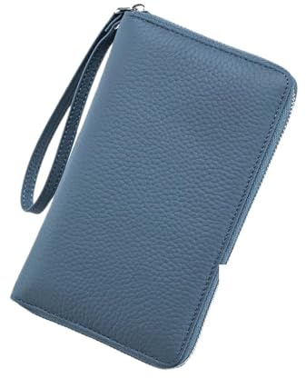 Pass Holder Läder Plånbok Resa Dokumenthållare Pass Organizer Kreditkort Ombordstigningskort Väska för Hushåll(blå)