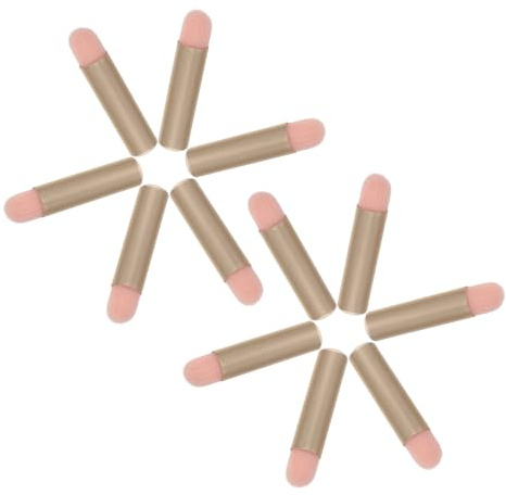 LIFKOME Juego de Brochas de Maquillaje Mini Portátil de 12 Piezas Fibras Artificiales para Labios y Ojos, Compacto Adecuado para Viaje y Uso Diario en Tez Sensible