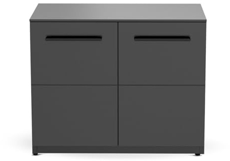 Cozze® Elements Utekök 110 – modul med 2 dörrar och 15 mm HPL-bänkskiva, förvaring med hylla & gasolflaskhållare, galvaniserat & pulverlackerat stål, 90 x 110 x 60 cm