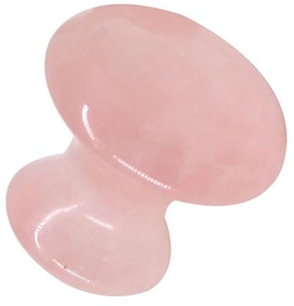 WRITWAA Mushroom Förmiges Kristall Gua Sha Gesichtsmassagegerät aus Rosenquarz mit Ergonomischem Design für Effektive Druckanwendung im Home Spa und Büro