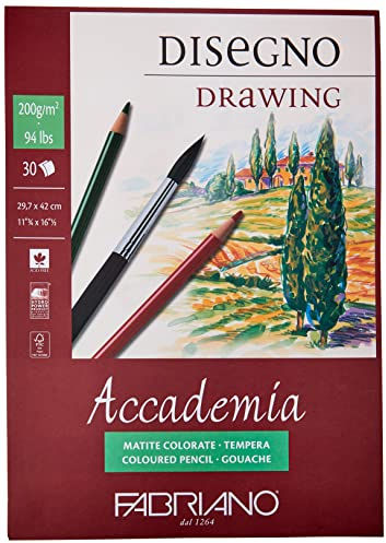 Fabriano 41202942 Zeichenblock, Baumwolle, weiß, 29.7 x 42 x 0.5 cm