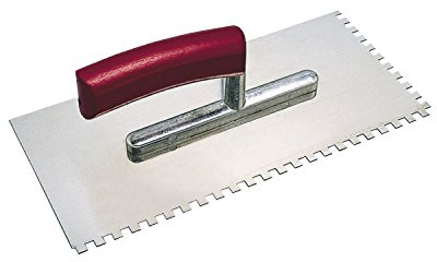 KAUFMANN 17.017.06 Auftrag Glättkelle 280 x 130 mm rostfrei zweiseitig gezahnt 6 x 6 mm
