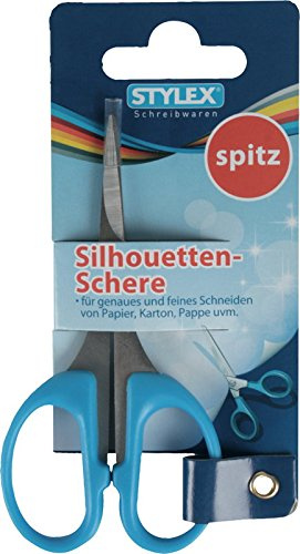 Silhouettenschere/Länge 10 cm/spitz/Farbe: blau