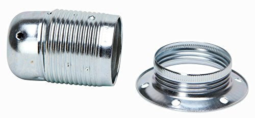 Kopp Metall-Fassung E27 mit 2x Schirmträgerring, chrom, 212620007