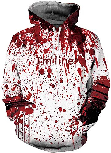 ALISISTER Herr 3D huvtröjor, rolig, digitalt tryck, pullover med huva, tröja med fleece, plysch, S-XXL, XL