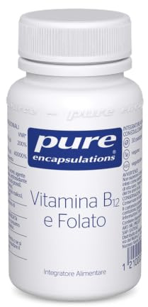 Pure Encapsulations Vitamina B12 & Folato, 30 Pastiglie | La Vitamina B12 Contribuisce al Normale Metabolismo Energetico e alla Riduzione di Stanchezza e Affaticamento