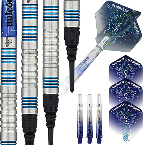 Unicorn Soft Tip Darts Set - Core XL T90 & T95 Series - 90% & 95% Tungsten Barrels with Color Accents - 18g, 19g, 20g, 21g, 22g or 23g