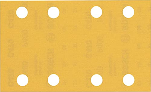 Bosch 10x EXPERT C470 Sandpaper with 8 holes | for Paint on wood, Hardwood, Ø 80x133 mm, Grit 400, Professional Accessory Orbital Sander