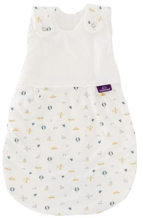 Träumeland Schlafsack LIEBMICH I Ganzjahres-Schlafsack I Außensack ohne Ärmel I Babyschlafsack mitwachsend I Kinderschlafsack waschbar I Leichter Baumwollschlafsack atmungsaktiv ab 0 Monate