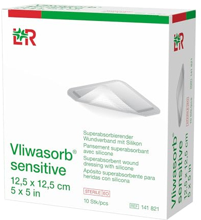 Vliwasorb sensitive Superabsorb. Wundverband 12,5x12,5 cm, 1