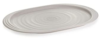 Guzzini - Tierra, Vassoio M in Plastica Riciclata - Grigio Tortora, 39 x 26,5 x h 2 cm - 197400158