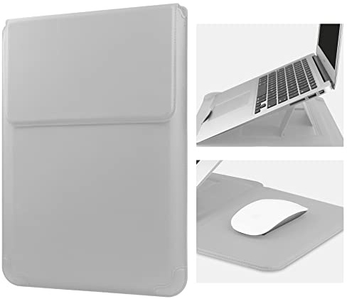 HoYiXi 15.6'' Laptop Custodia Sleeve Case Compatibile con MacBook Pro 16 2021 & 2019/ASUS Vivobook 15/HUAWEI MateBook D15/HP 15.6'' PC/MacBook Pro 15/Surface Laptop 3/Dell IdeaPad 15'', Argento