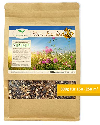Magic of Nature 800gr. Blumensamen Mischung - Bienen Paradies - Blühfreudige Bienenweide für 150 bis 250 m²