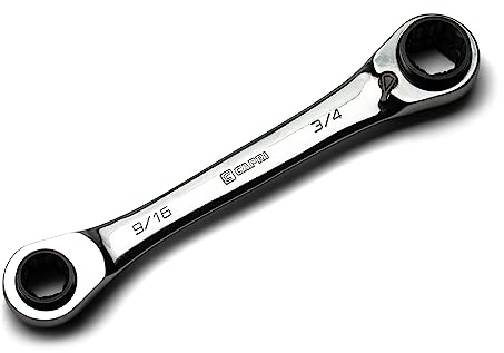 Capri Tools 4-in-1 Ratschenschlüssel, 120 Zähne, 9/16, 5/8, 11/16, 3/4 Zoll, SAE