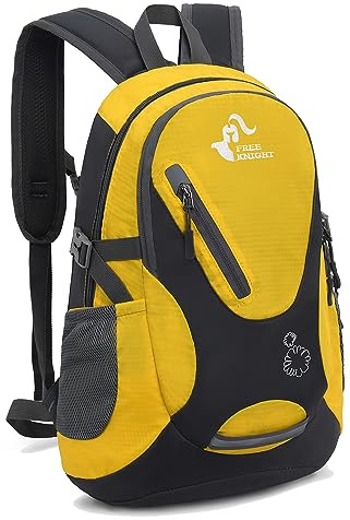 Bseash Mochila pequeña de senderismo al aire libre, ligera, impermeable, para niños, niñas, camping, ciclismo, equitación, amarillo