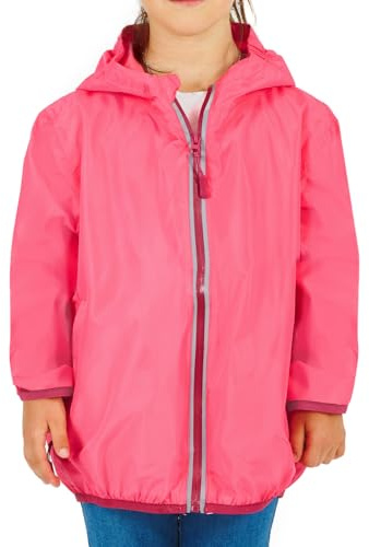 PERLETTI Cortavientos Niño Niña Impermeable Ligero - Chubasquero Niños Rompevientos con Capucha - Chaqueta Outdoor Running con Estuche