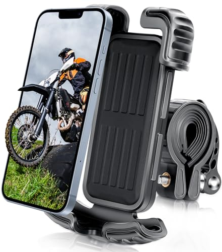AiQInu Support Telephone Moto Rotation à 360˚, Porte Telephone Moto, Universel Support Telephone Velo, Porte Telephone Velo, Support Telephone Trotinette Electrique pour iphone Samsung