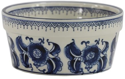 SYNWISH - Klassische handbemalte Porzellanschalen, blau und weiß, rutschfest, aus schwerem Keramik für Hunde und Haustiere, für Futter und Wasser, 800 ml für mittelgroße Hunde und Katzen