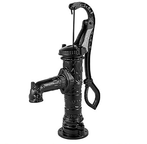 Elitix Pompe a Eau Manuelle Pompe Manuelle de Puits d'eau pour Puits Profond, Décoration de Fontaine de Pompe à Eau Manuelle à L'ancienne, Pompe de Suralimentation pour Secousses de Jardin