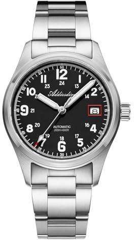 ADDIESDIVE Automatikuhr Herren NH35A Edelstahluhr 200m wasserdicht analoge Uhr Saphirglas BGW9 Leuchtend Mit Edelstahlarmband AD2070