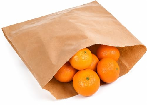 RFE Brown Strung Kraft Paper Food Bags Food use, Groceries, Sandwiches Fruit Bags Sweet Party Grocery Recyclable Eco Friendly etc *CHOOSE YOUR SIZE AND QUANTIY* (20, 10x10)
