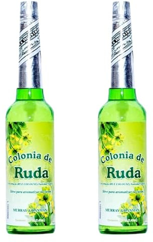 Pack 2 Botellas Colonia de Ruda 221ml Agua Ruda 100% Original Perú Amarilla Murray & Lanman, Botella de plástico