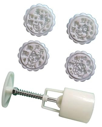 Stampo per torta di luna pressato a mano in plastica