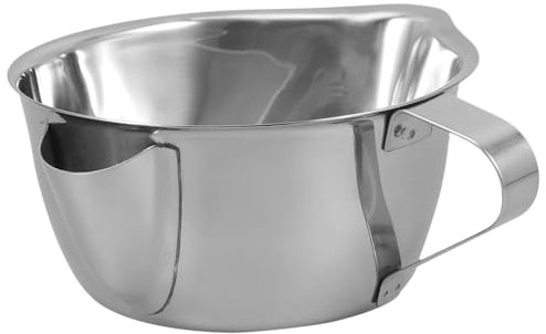 BEBEMOKO Ciotola Filtro Olio Acciaio Inossidabile Con Manico Separatore Di Grasso Per Brodo e Altri Liquidi Utensile Da Cucina Multifunzionale Per Piatti Sani