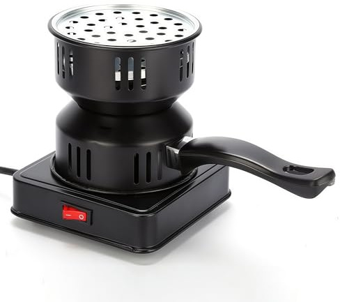 SUNOYA Allume-charbon, barbecue à charbon électrique, 500 W, accessoires pour barbecue au charbon avec long câble et poignée électrique, pour cuisinière à charbon et chicha, hommes et camping