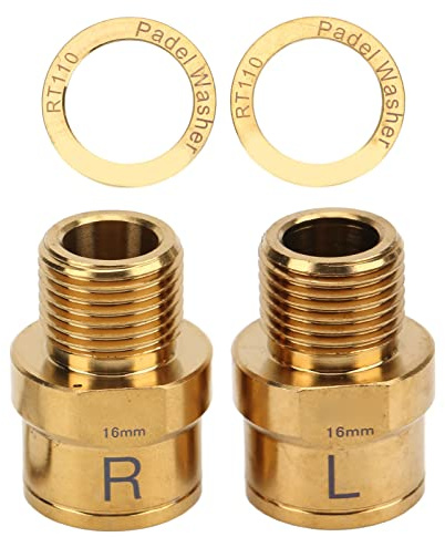 Eje extensión para Pedales Bicicleta, Extensor Pedal Bicicleta 16mm/0,6 pul Eje extensión Universal para Pedales de Bicicleta de aleación de Titanio, para Bicicletas de montaña (Oro)