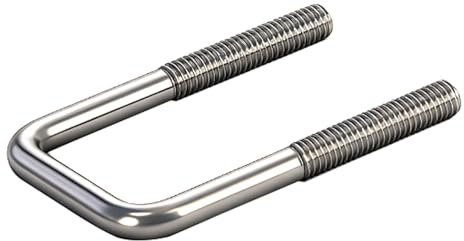 Abrazadera de tubo cuadrado de acero inoxidable 304 M10 M12, perno en U de ángulo recto for marcos de 90 grados, pasamanos y muebles(M12x80x200 (1 piece))
