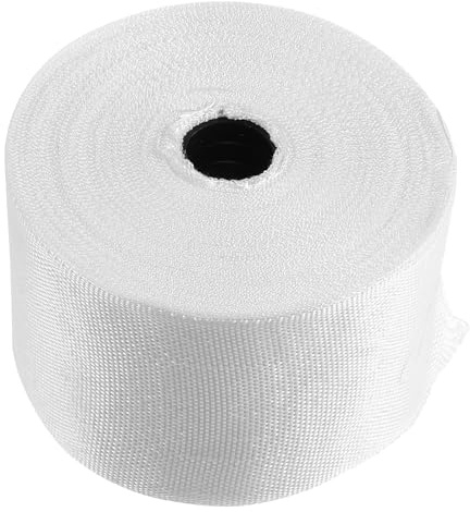 Veemoon Fiberglass Cloth Tape Glass Fiber Mesh, Non Adhesive Woven Strip for Tubular Structure Wrapping and DIY Repair, 25m Heat Resistant Heater Tape