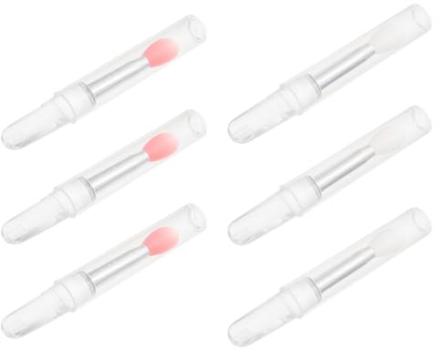 MALUGOGO 6 Piezas Aplicadores de Silicona para Maquillaje, Brochas Portátiles para Labios y Sombras, Material Silicona, Ideales para Llevar y Almacenar Cosméticos