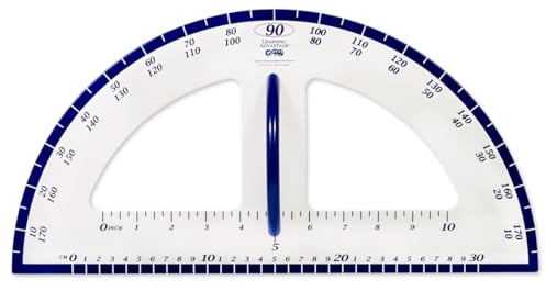 Learning Advantage Magnetic Dry Erase Protractor, Geometry Measurement Tool