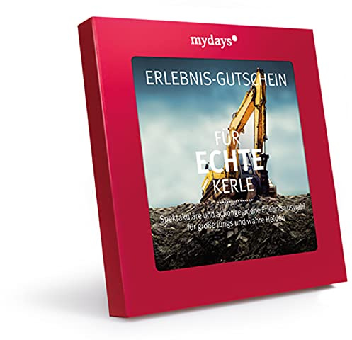 Erlebnis-Gutschein / mydays / FÜR ECHTE KERLE / 170 Erlebnisse an über 950 Standorte / Geschenkidee für Männer / Inklusive Geschenkbox